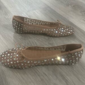 Zara mesh bedazzled womens slip ons - size 8.5